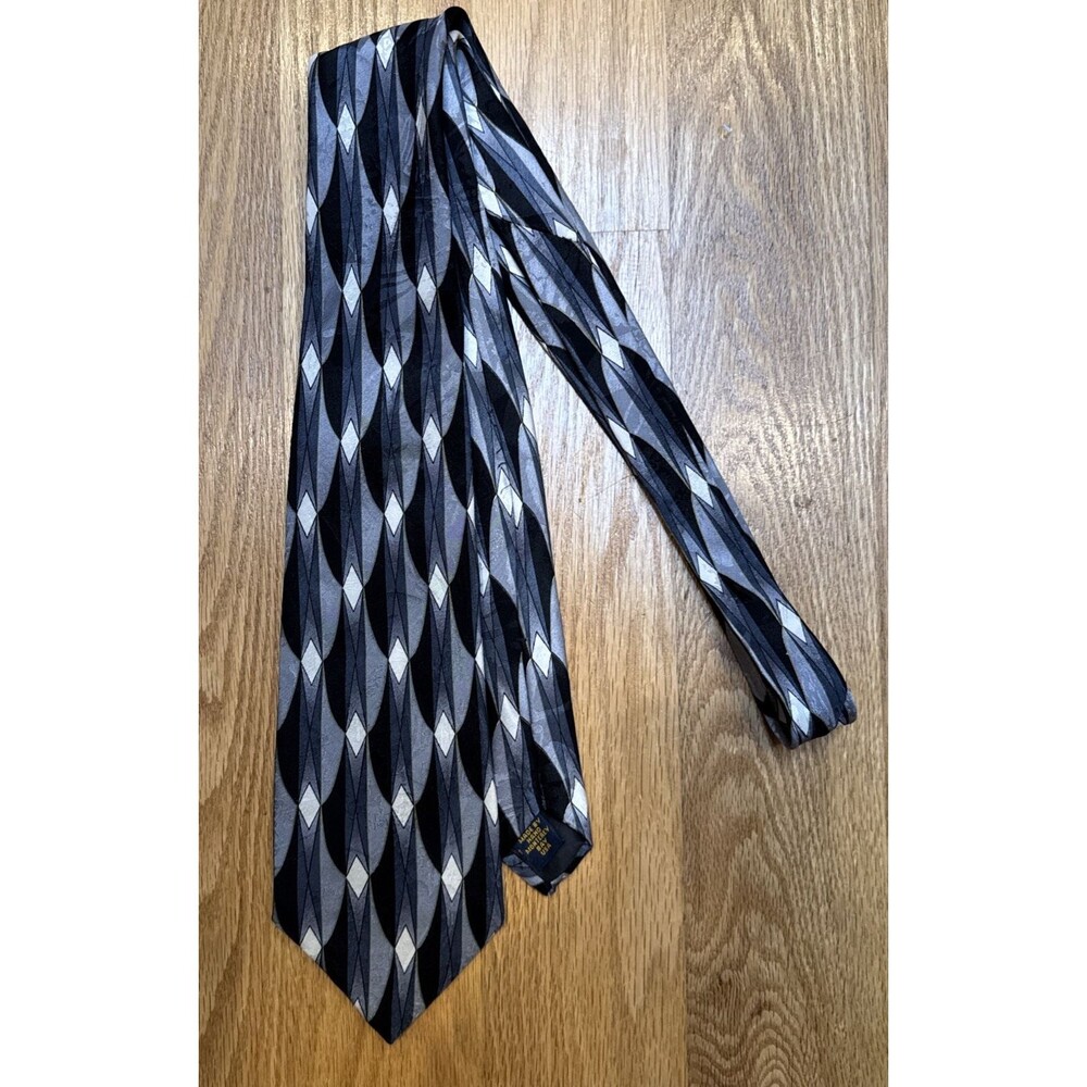 JAY JACOBS 100% Silk Geometric Art Neck Tie, 58" EX Condition 1990s VTG Handmade